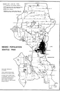 The dense African-American population in the Seattle Central District.