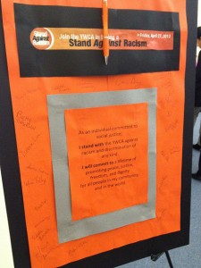 Signatures on the Seneca site Pledge Against Racism.