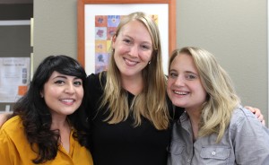 Firesteel advocacy coordinator Denise with StoryCorps facilitators Mayra and Jill.