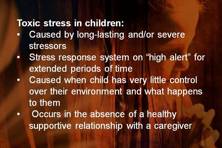 Toxic stress in children infographic