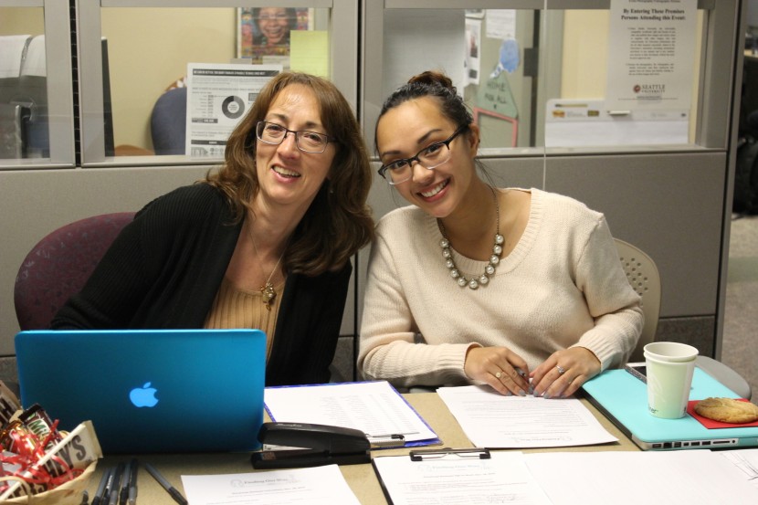 Our colleagues at the Seattle University Project on Family Homelessness did an amazing job organizing the listening parties. Catherine Hinrichsen and Tiana Quitugua also greeted attendees with lovely smiles.