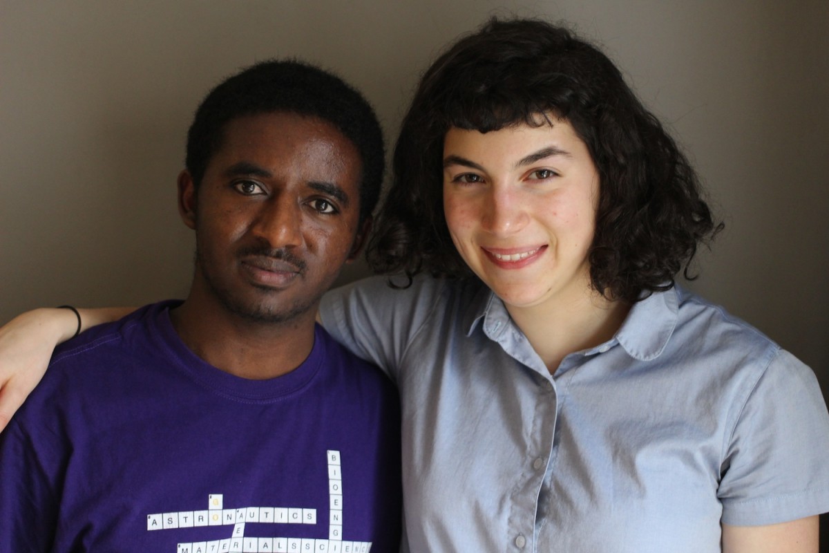 In the newest StoryCorps "Finding Our Way" interview, Solomon Muche tells his mentor Elizabeth Stein about his family's experience with homelessness. Image credit: StoryCorps.