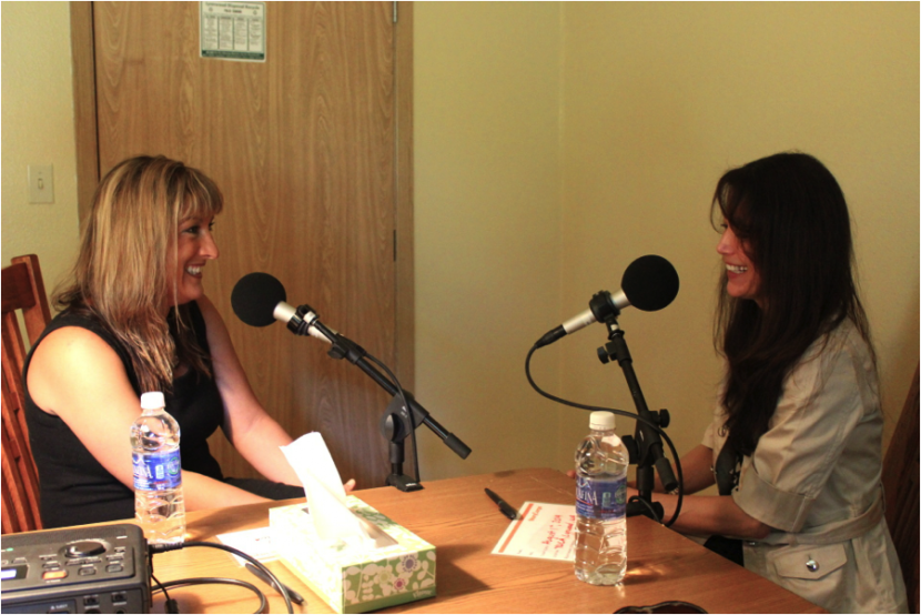 Snohomish county residents Gina Enochs and Argelia Grassfield have a StoryCorps conversation in August 2014. Photo credit: Firesteel. 